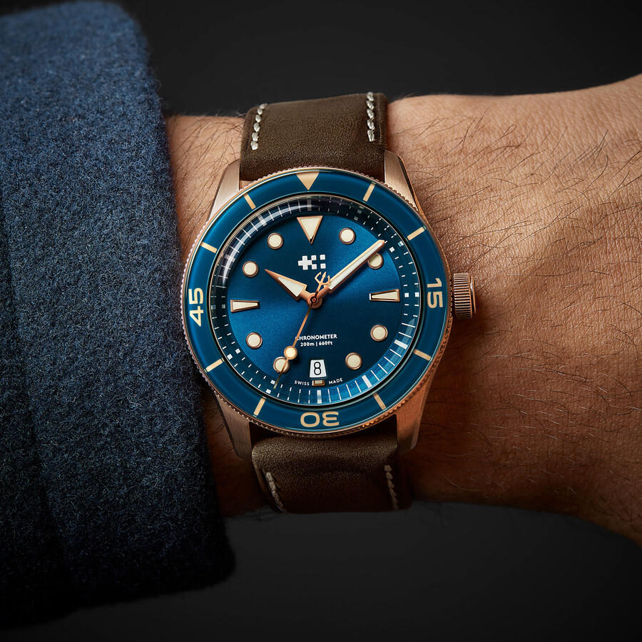 vintage eikenhouten leer christopher ward